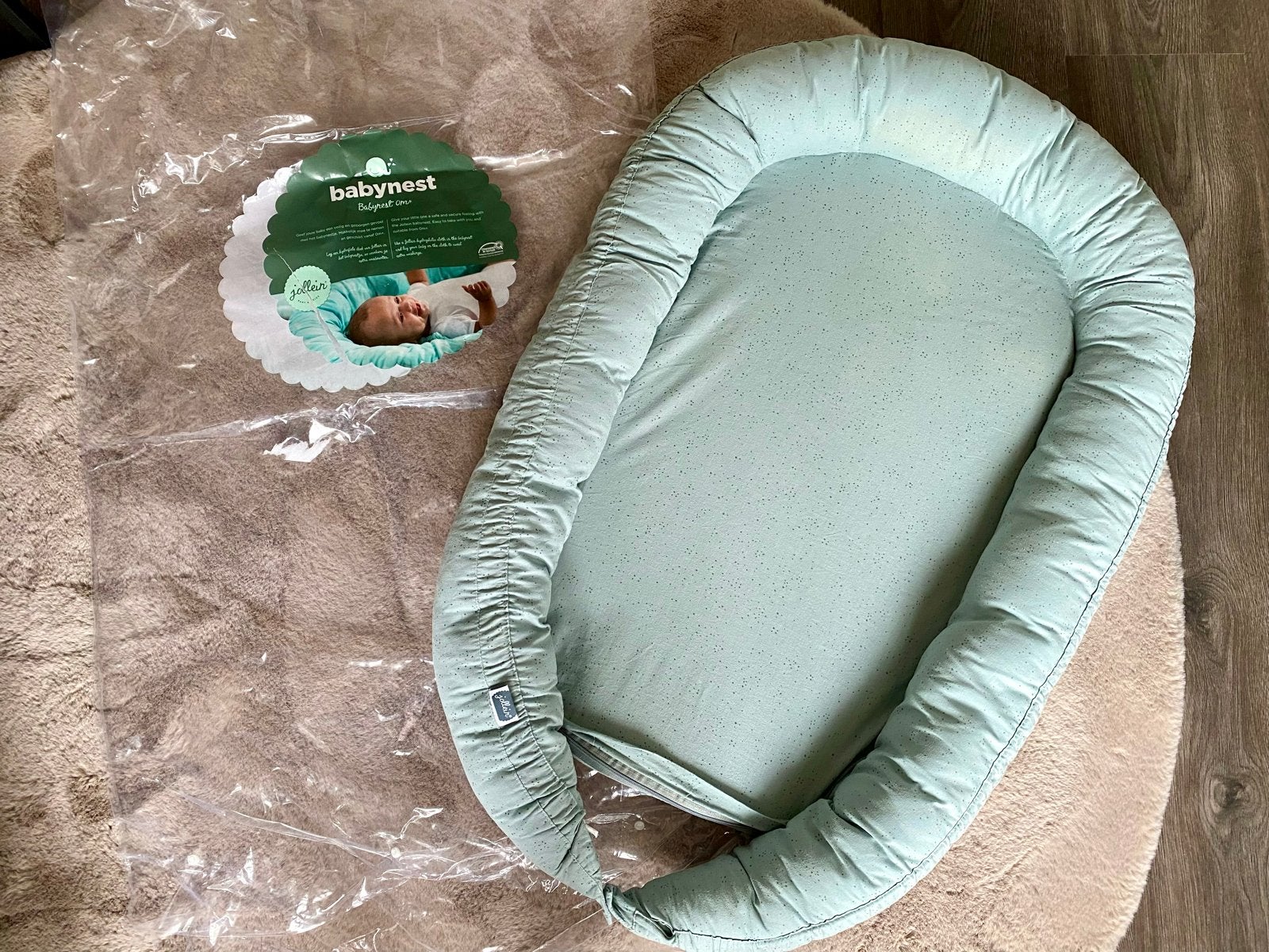Jollein Babynest - Zo goed als nieuw groen, Ophalen of Verzenden, Zo goed als nieuw, Overige typen