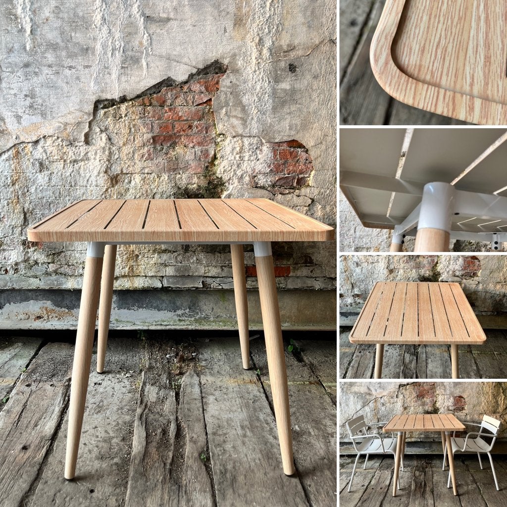 Mikado Square tafel  (35 op voorraad), 50 tot 100 cm, Mikado Square tafel voor binnen- en buitengebruik, Nieuw, Vijf personen of meer