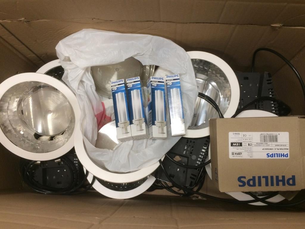 inbouw spot 2 dozen pl armaturen philips master, Gebruikt, Metaal of Aluminium, Ophalen of Verzenden, Inbouw