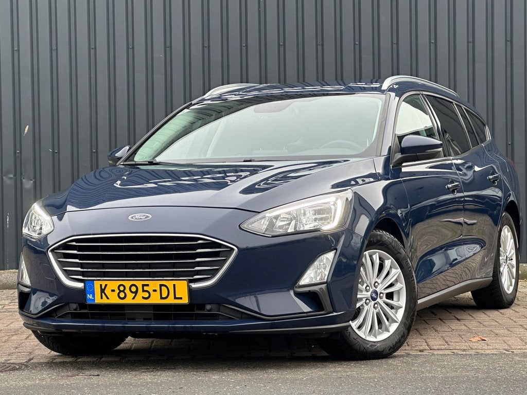 Ford Focus Wagon 1.0 EcoBoost Titanium X Business VIRTUAL|TR, Gebruikt, Blauw, Origineel Nederlands, 3 cilinders