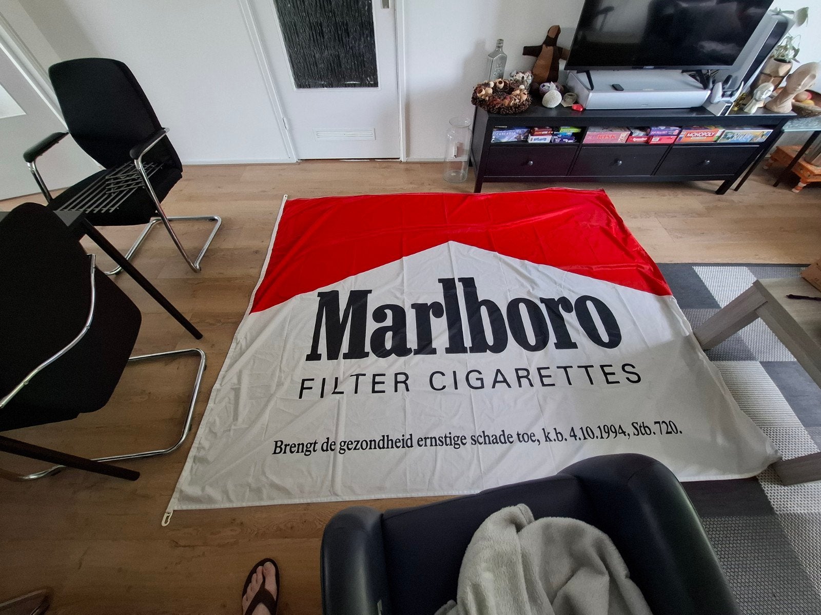 Groot Marlboro Vlag Reclame Filter Cigarettes, Ophalen of Verzenden, Nieuw, Overige typen