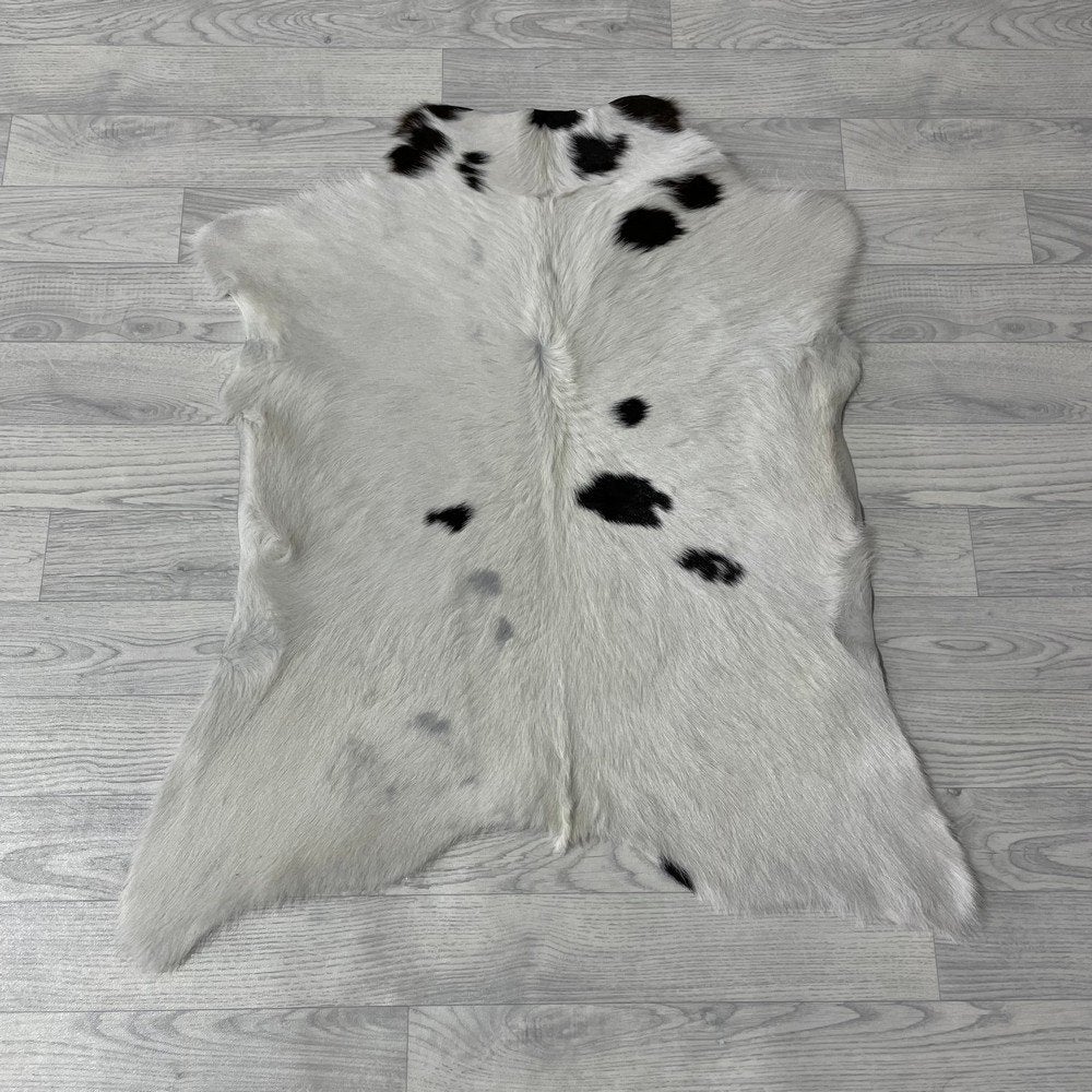 Kalfshuid bruin wit 95x80cm #190 | Lederstore, Huis en Inrichting, Nieuw, Overige vormen, Bruin, 50 tot 100 cm