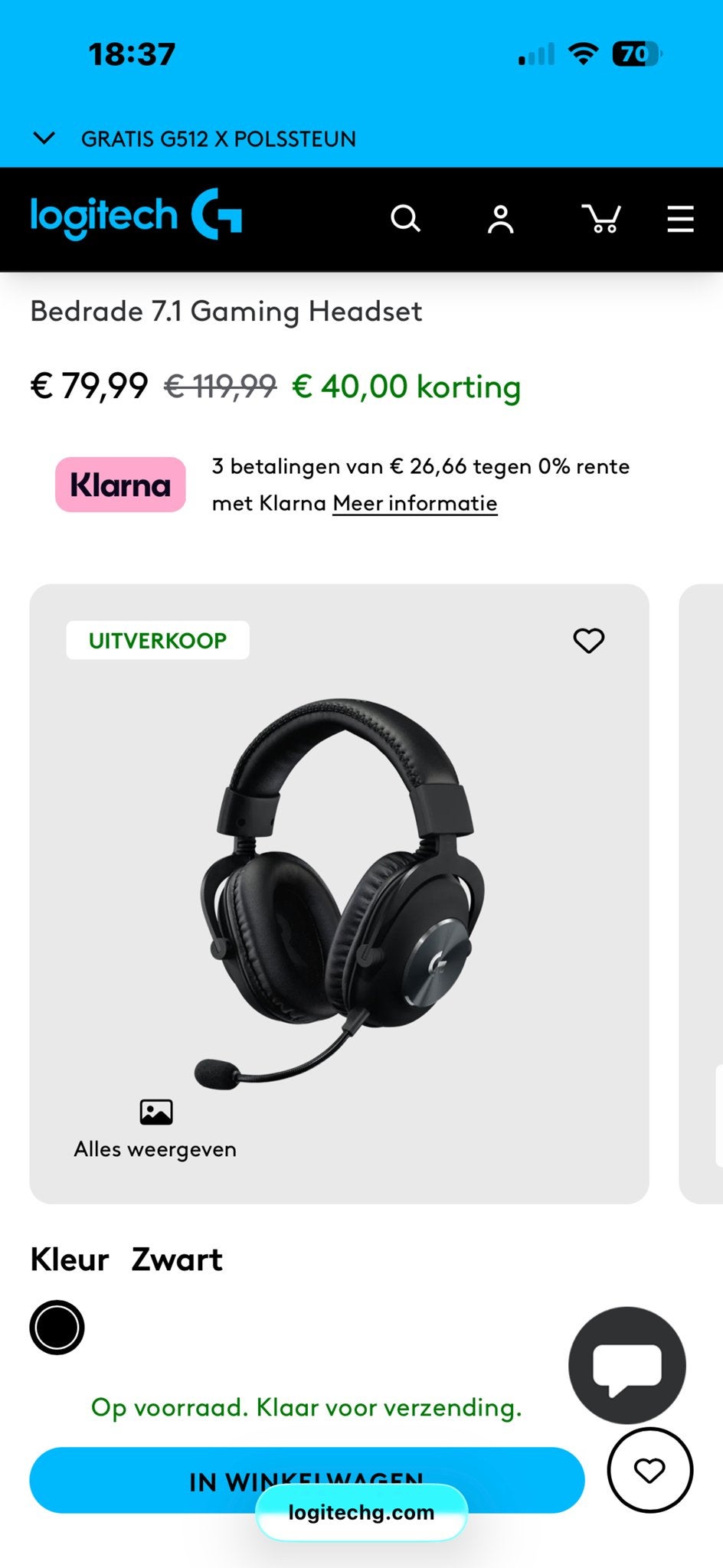 Logitech G Pro X Gaming Headset – Zwart – Zo goed als nieuw, Gaming, Logitech, Ophalen of Verzenden, Zo goed als nieuw