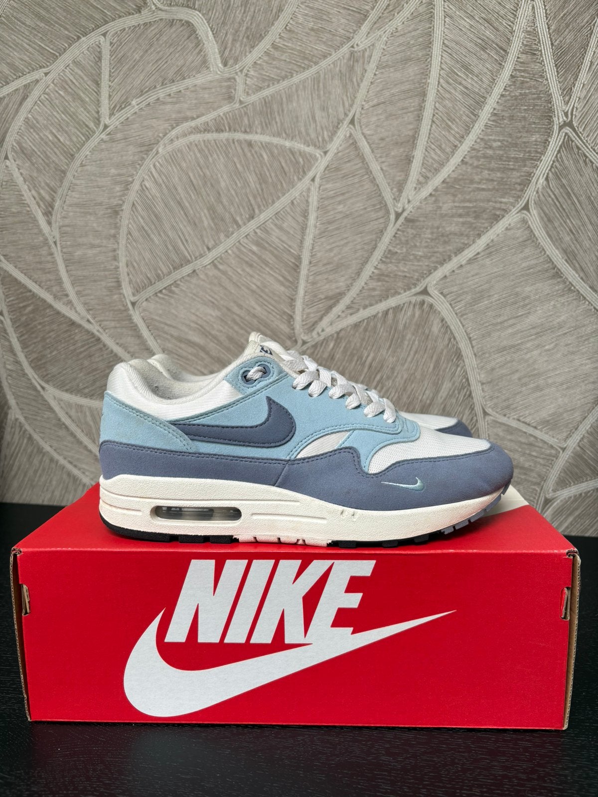 Nike air max 1 Ashen Slate | mt 40,5, Blauw, Ophalen of Verzenden, Sneakers of Gympen, Zo goed als nieuw