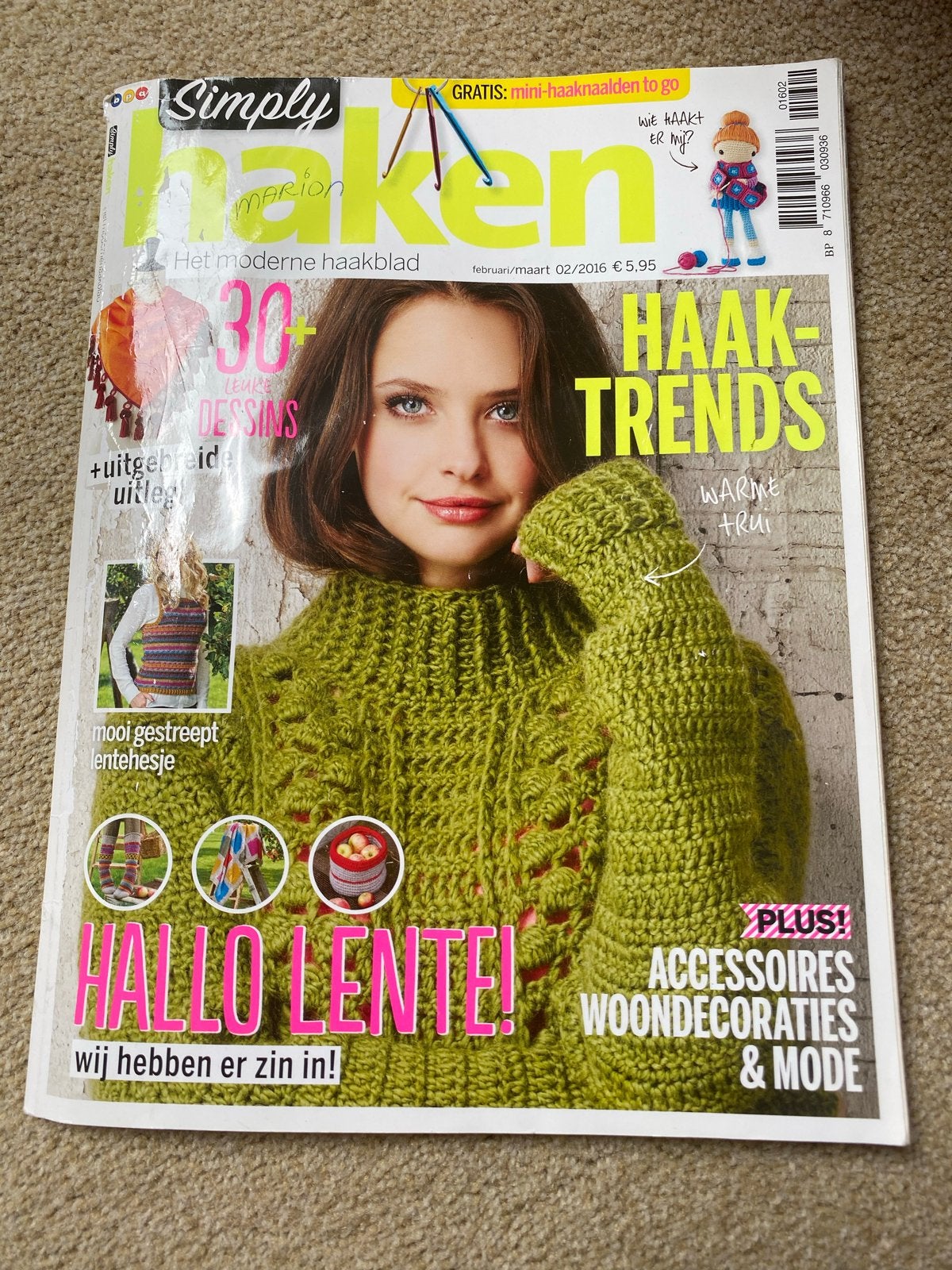 Simply Haken Magazine - Februari/Maart 2016, Ophalen of Verzenden, Gebruikt, Haken, Patroon of Boek
