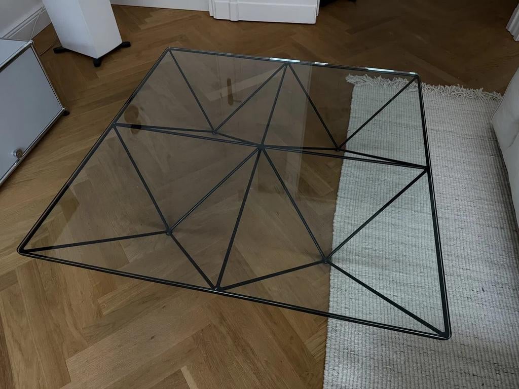 Glazen Salontafel Alanda. B&B italia., Ophalen, Rond, Minder dan 50 cm, 100 tot 150 cm