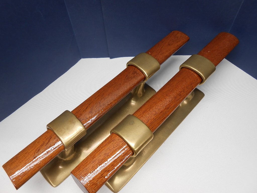 Stokbolders, messing + mahonie, 320 mm, Ophalen of Verzenden, Nieuw, Overige typen