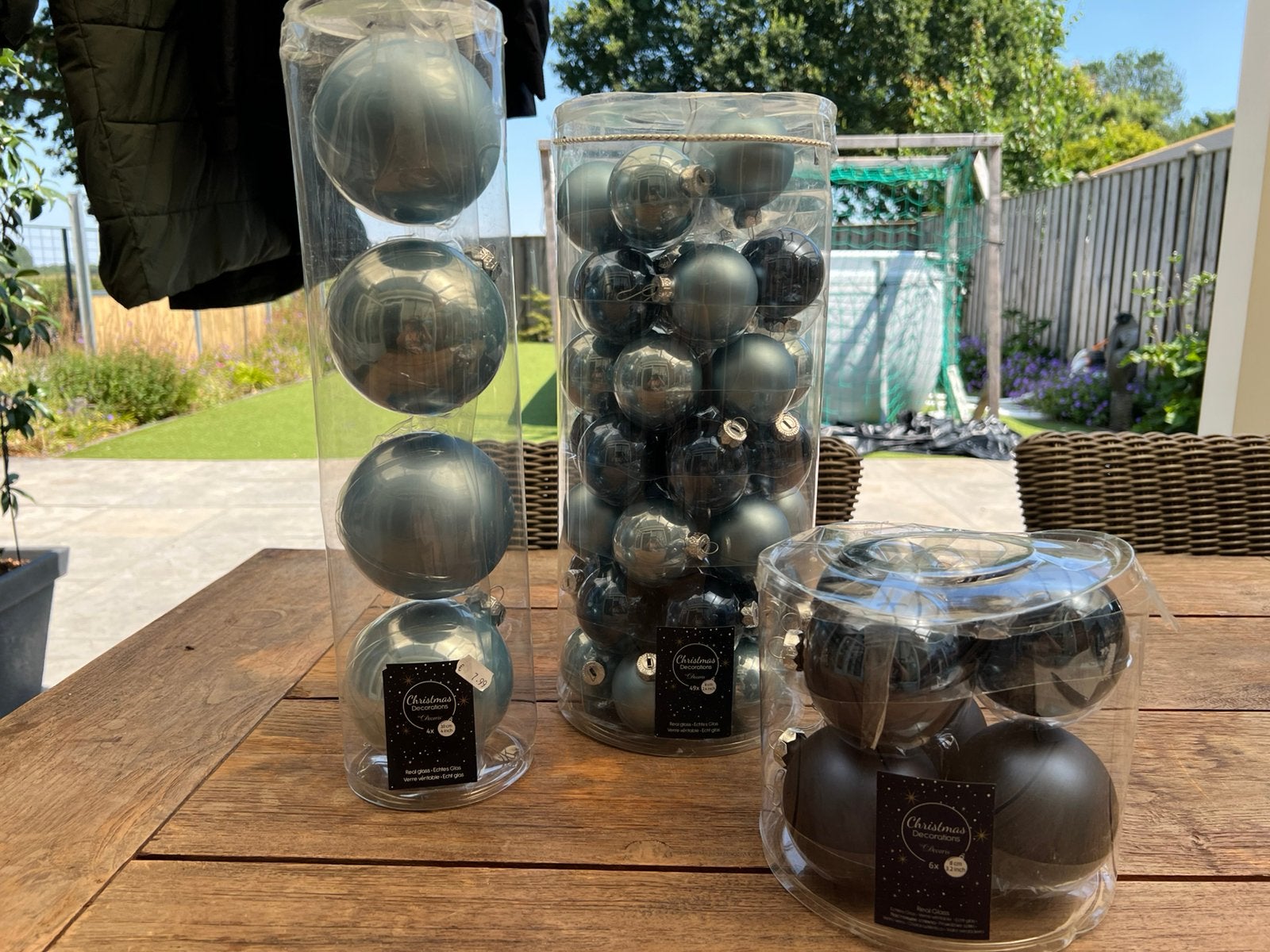 Glazen kerstballen, Ophalen of Verzenden, Gebruikt
