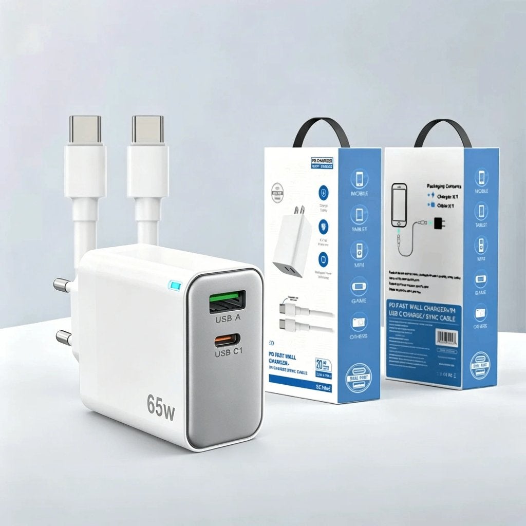 65W USB C Snellader met USB-A poort en kabel, Nieuw, Ophalen of Verzenden, Samsung, Snellader