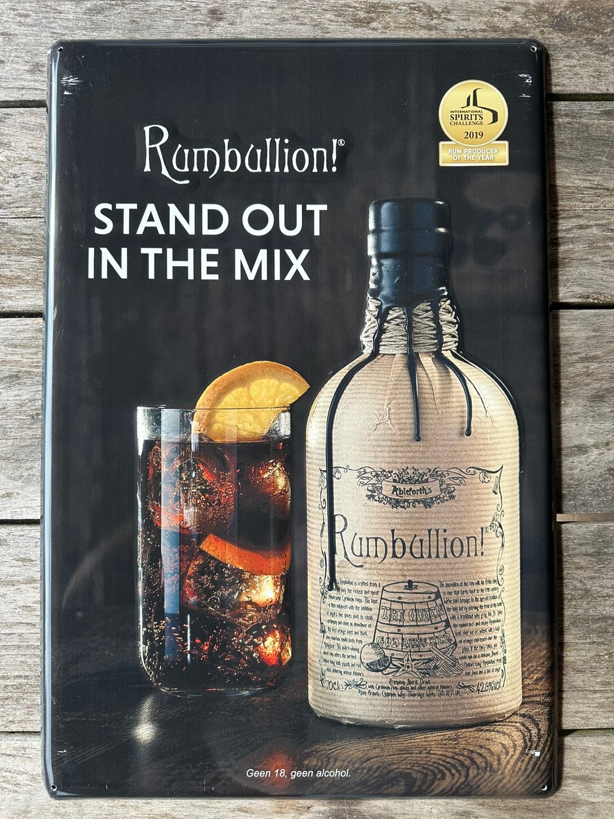 Rumbullion Reclame bord Mancave / Decoratie, Ophalen, Gebruikt, Reclamebord