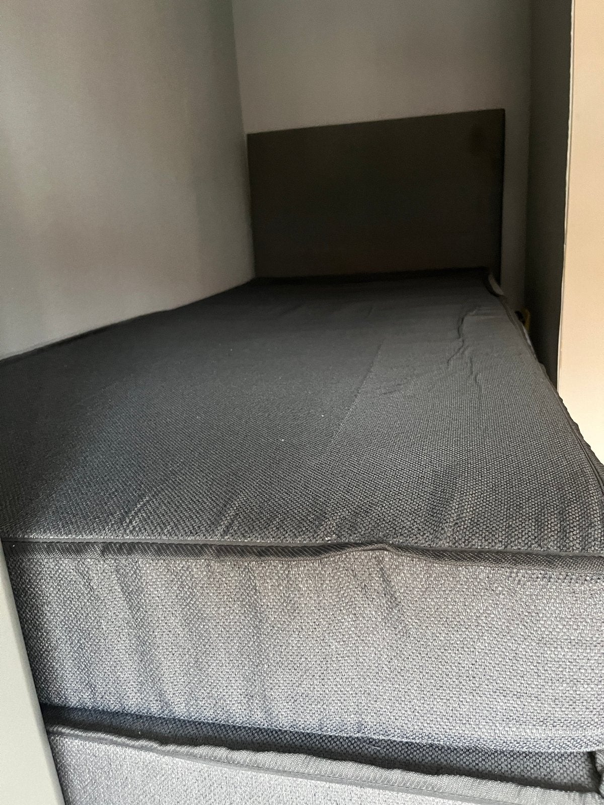 Boxspring bed 90x200 cm - 2 jaar gebruikt, Huis en Inrichting, Gebruikt, 90 cm, Eenpersoons, Ophalen of Verzenden