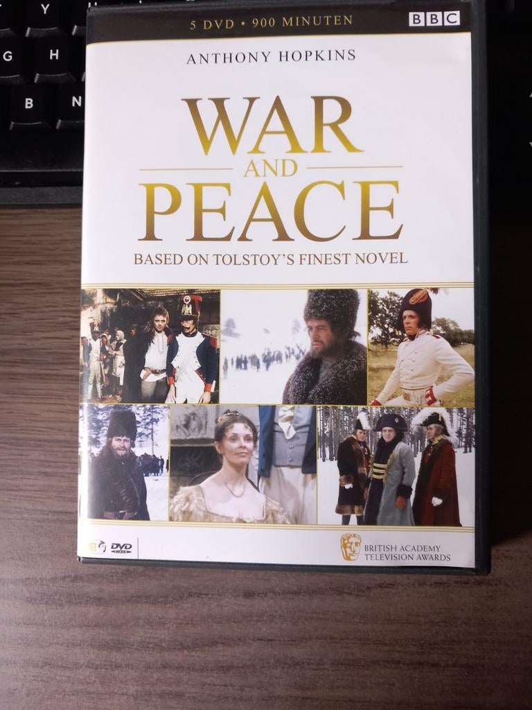 War and Peace (Oorlog en Vrede)  5 DVD Boxset Anthony Hopki, Gebruikt, Historisch of Kostuumdrama, Boxset, Ophalen of Verzenden