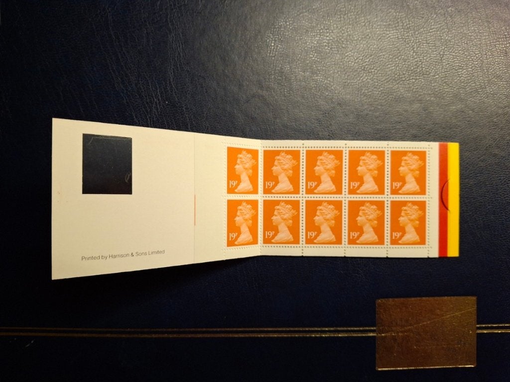 postzegelboekje  engeland HB 0-101C met letter M, Verzenden, Postfris