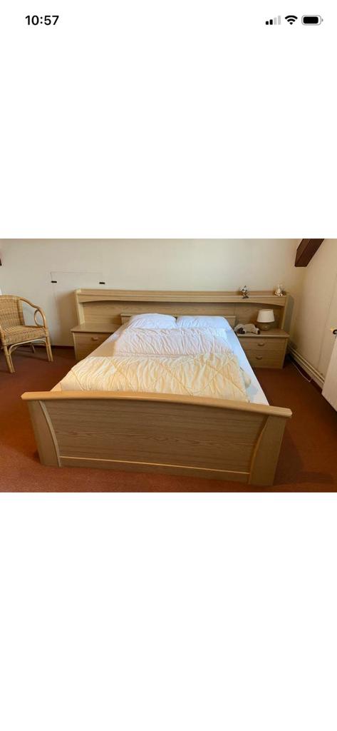 Tweepersoonsbed 140x200 excl matras, Ophalen, Zo goed als nieuw, Tweepersoons