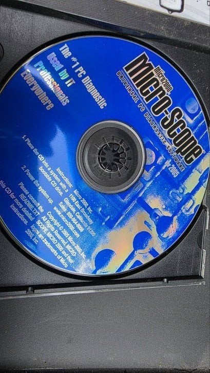 Micro-Scope Micro2000 Universal PC Diagnostic Software, Computers en Software, Ophalen of Verzenden, Gebruikt, Windows
