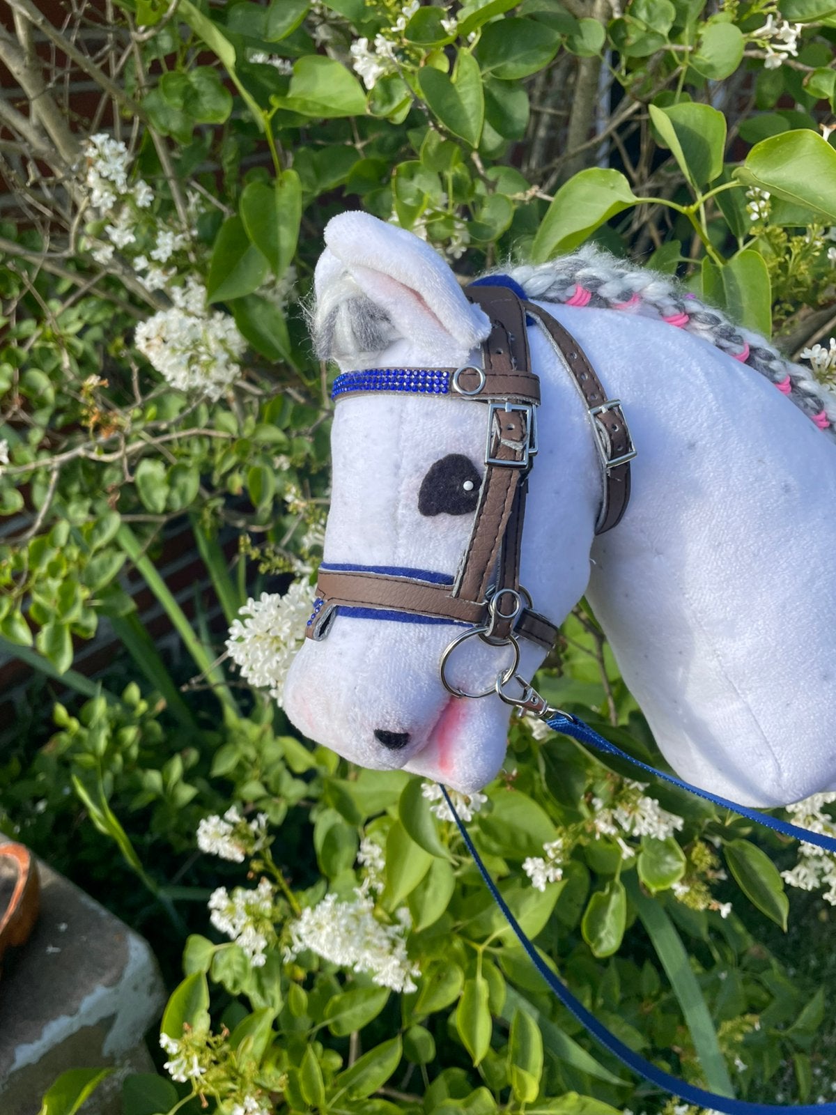 A5 hobbyhorse hoofdstel blauw, Ophalen of Verzenden, Zo goed als nieuw