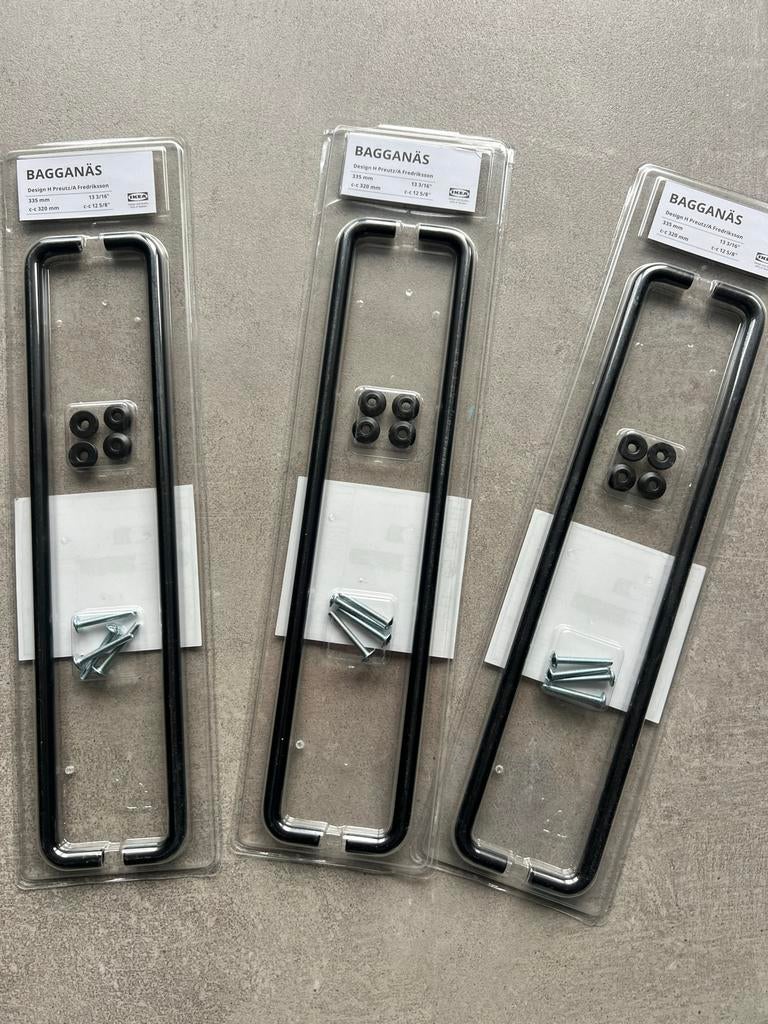 IKEA Bagganäs deurgrepen zwart - 3 stuks, Ophalen of Verzenden, Nieuw