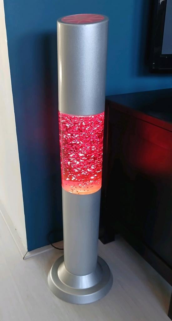 80 cm grote XXL lavalamp excalibur roze + zilveren glitters, Ophalen, Minder dan 100 cm