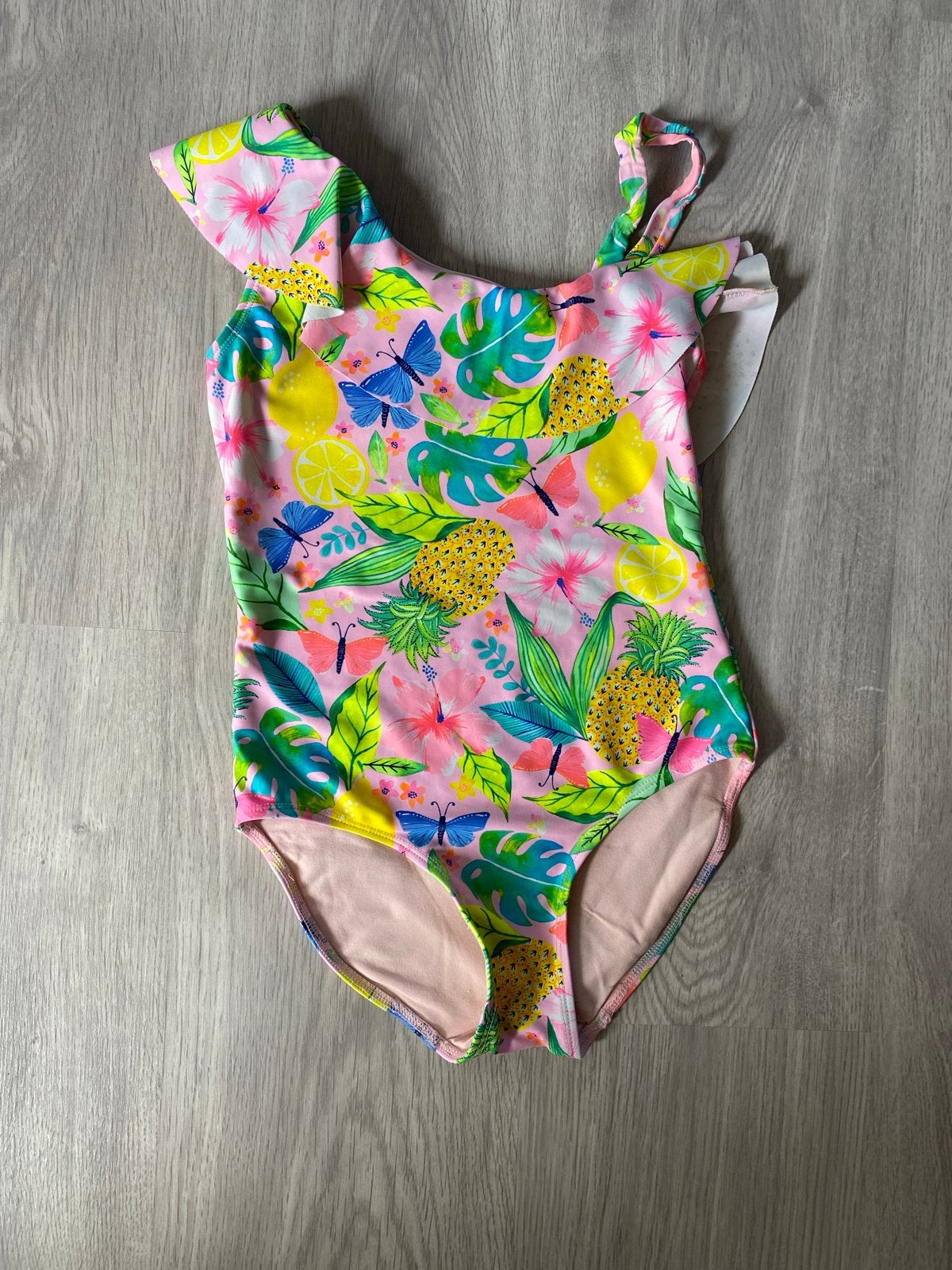 Vrolijk badpak met ananas en citroenen, Ophalen of Verzenden, Zo goed als nieuw, Meisje, Sport- of Zwemkleding