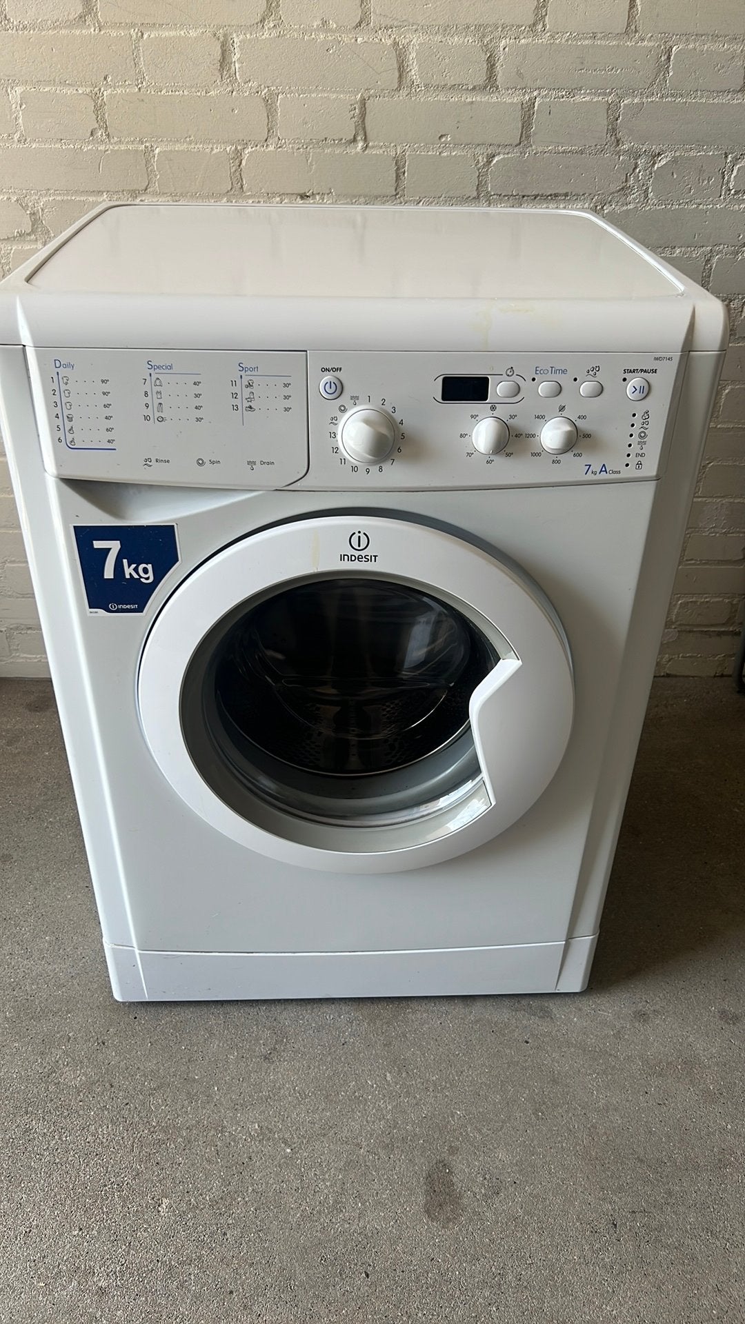 Wasmachine loop of onderdelen, Ophalen, Gebruikt, 1200 tot 1600 toeren, 85 tot 90 cm