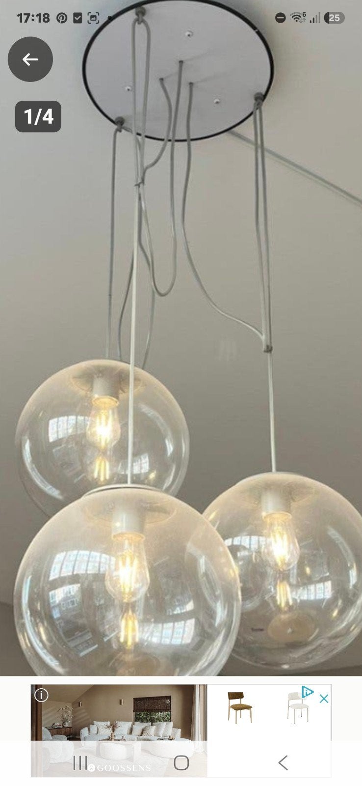 Fatboy lamp met 3 bollen, Ophalen of Verzenden, Zo goed als nieuw, Kunststof, Modern