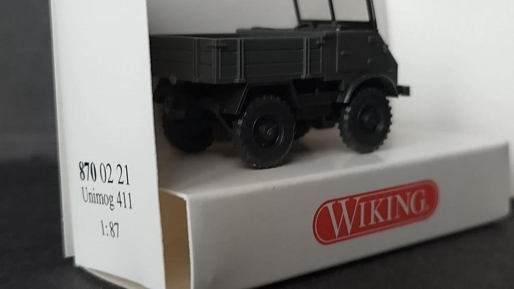 Unimog 411 1;87 H0 Wiking Pol, Wiking, Nieuw, Hijskraan, Tractor of Landbouw, Wiking@wiking.de