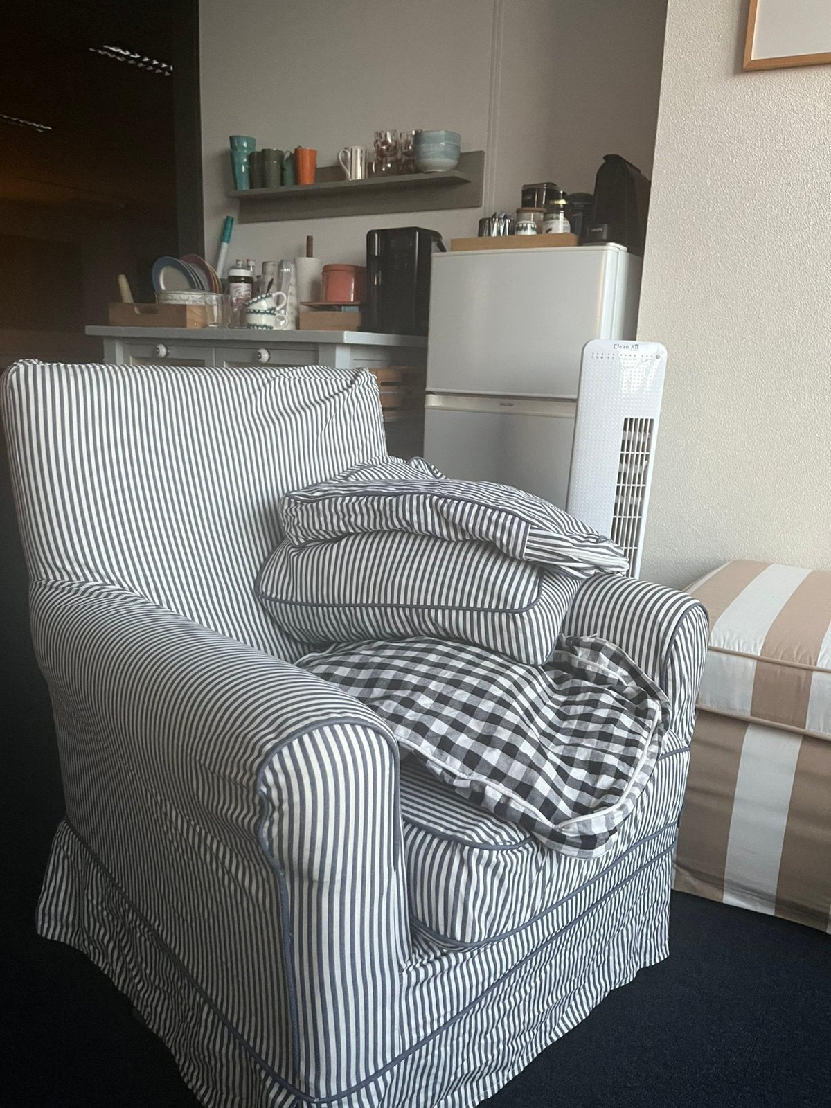 Jennylund hoezen voor Ektorp stoel - 3 stuks, Huis en Inrichting, Fauteuils, Verzenden, Gebruikt, Stof, 75 tot 100 cm