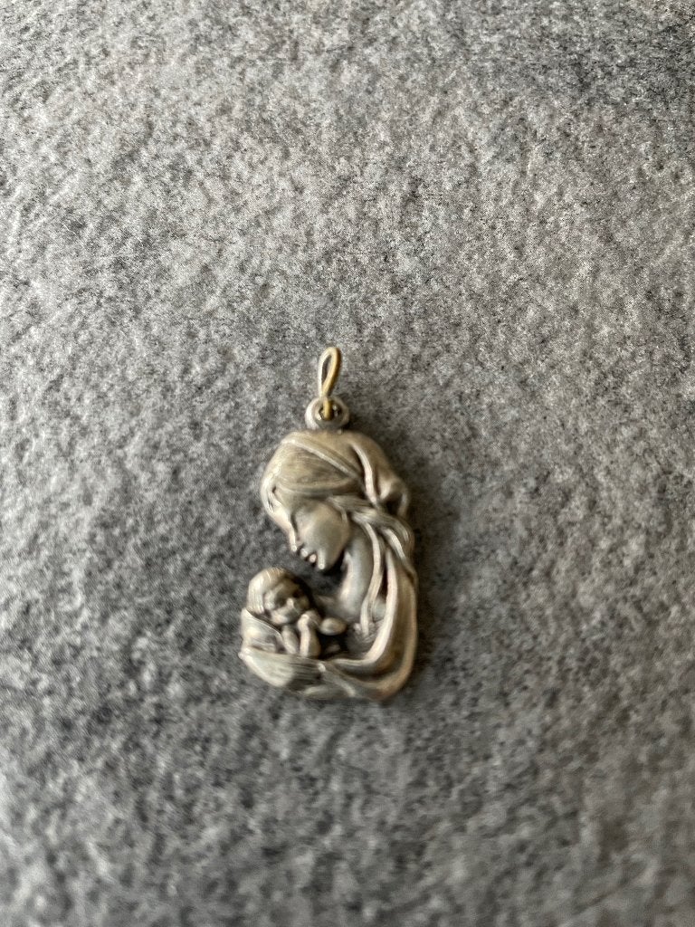 hanger zilver moeder en kind, Ophalen of Verzenden, Zo goed als nieuw, Zilver, Zilver