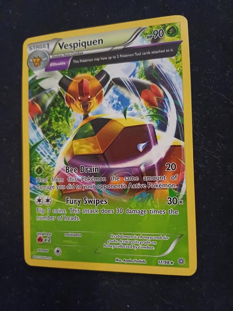 Pokémon Vespiquen- 11/98, Ophalen of Verzenden, Losse kaart
