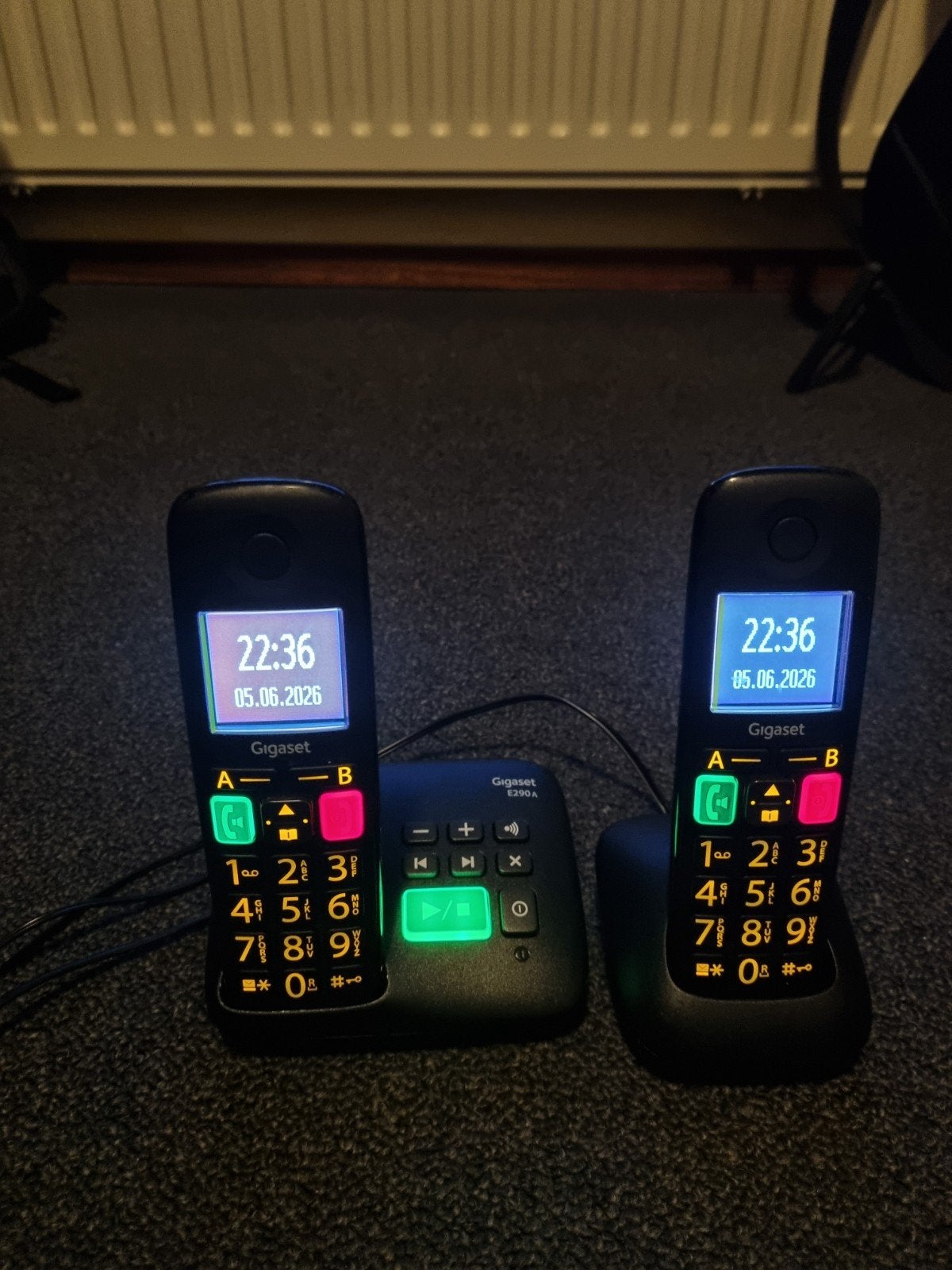 Gigaset E290A DUO DECT telefoon met antwoordapparaat, Ophalen of Verzenden, Zo goed als nieuw, 2 handsets