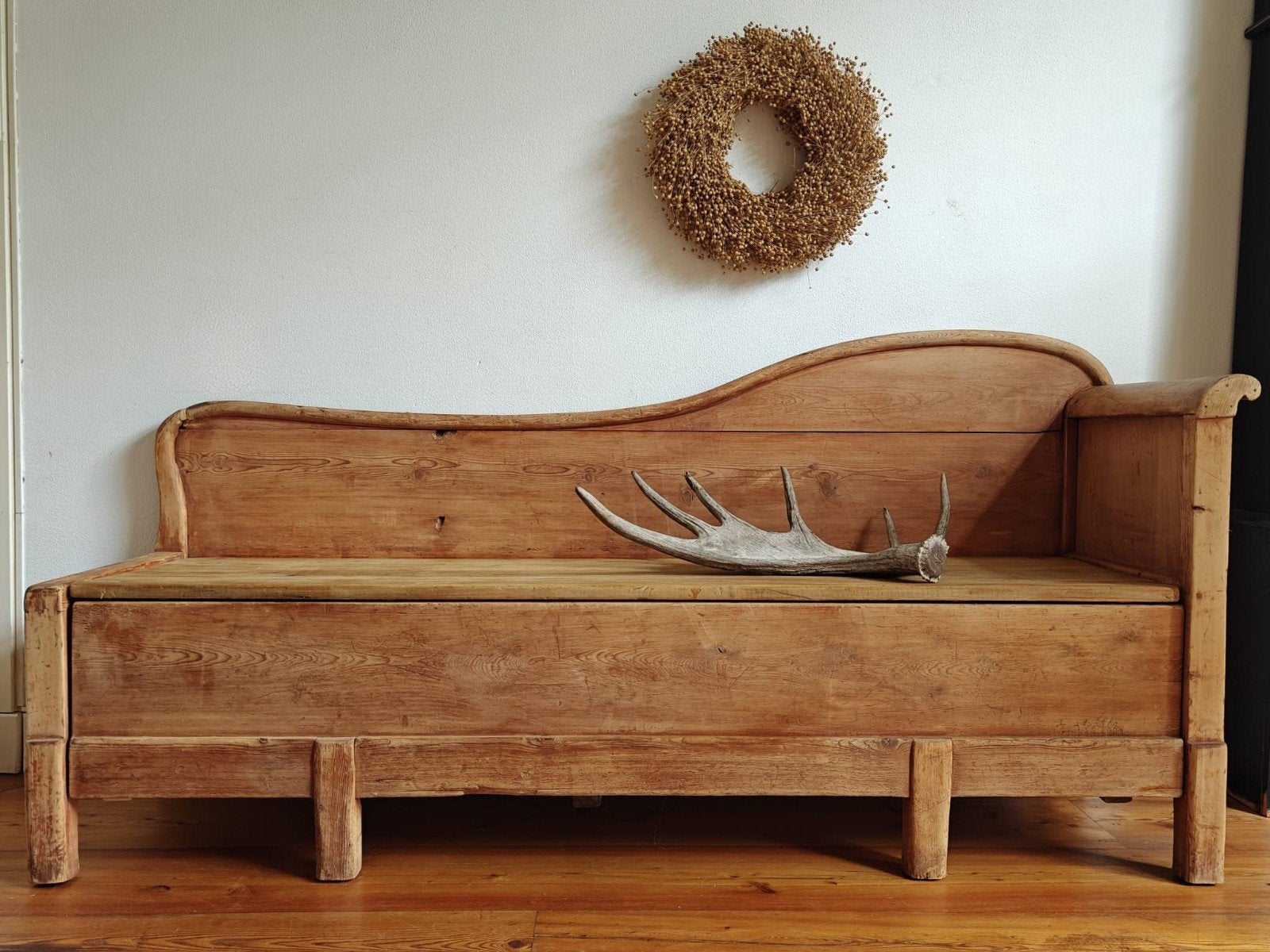 Antieke Zweedse houten sofa., Ophalen