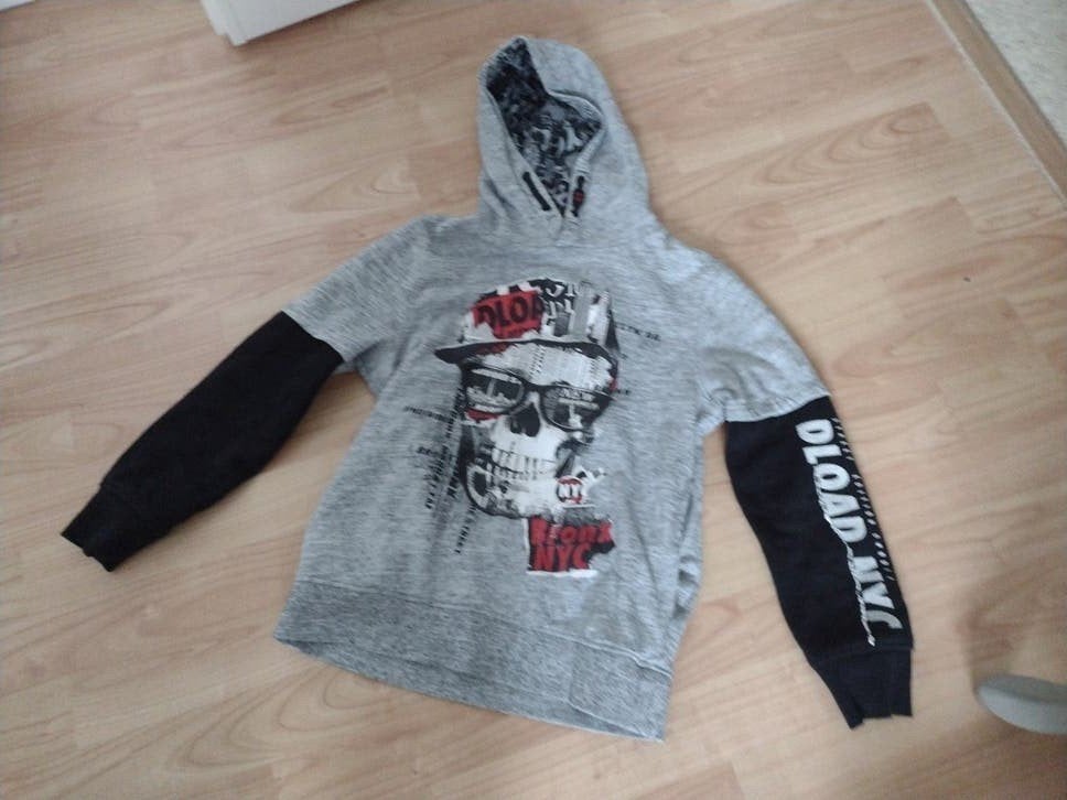 Stoere hoodie maat 134/140, Ophalen, Gebruikt, Trui of Vest, Onbekend