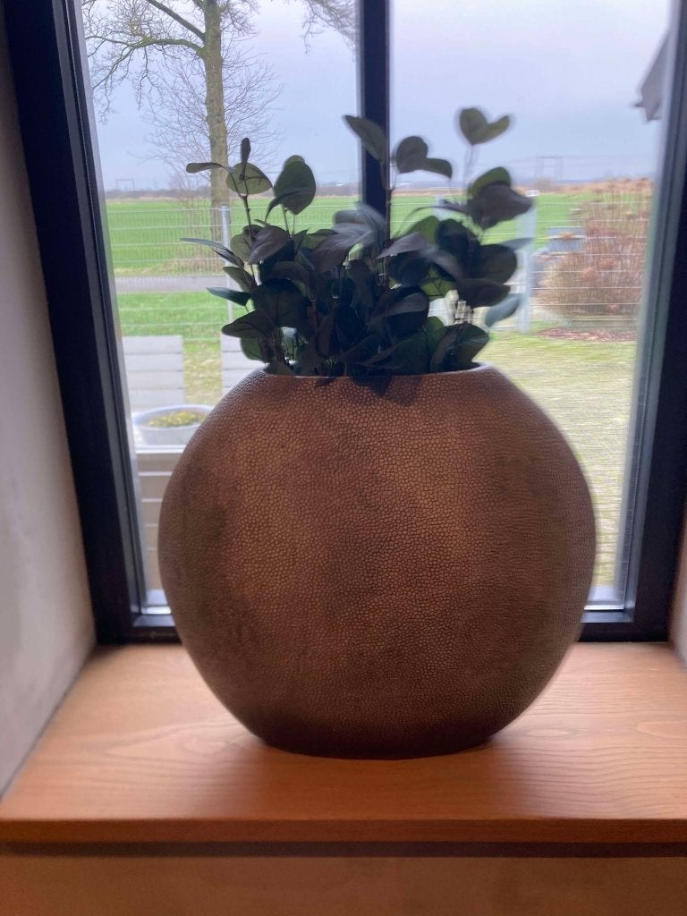 Grijze vaas Light & Living, Huis en Inrichting, Woonaccessoires | Vazen, Kunststof, 45 cm, Ophalen of Verzenden, Zo goed als nieuw
