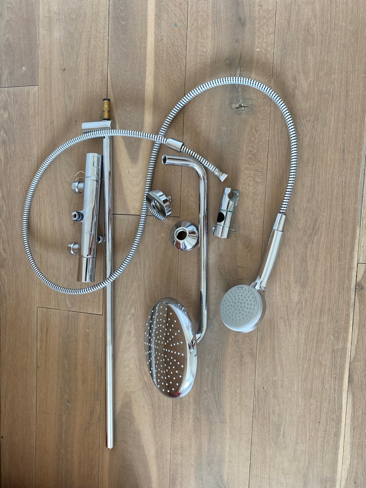 Grohe doucheset met thermostaatkraan en handdouche, Ophalen, Gebruikt, Chroom, Douche