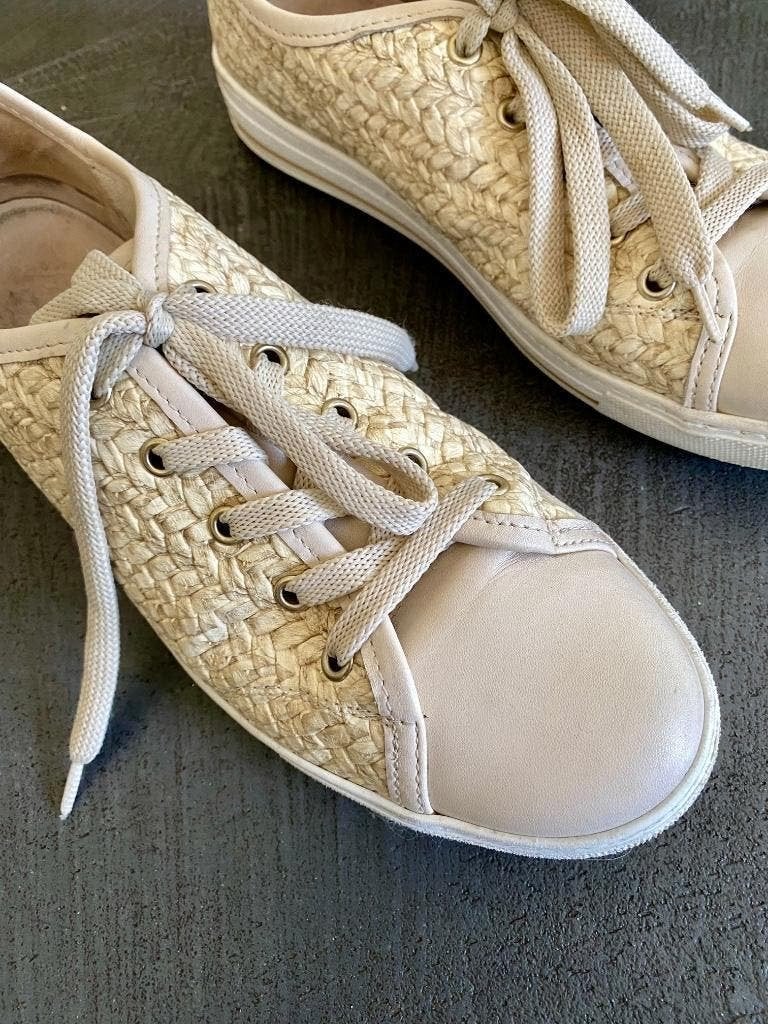 J301 Gabor maat 39/G sneakers gympen schoenen beige/wit, Beige, Gabor, Ophalen of Verzenden, Sneakers of Gympen