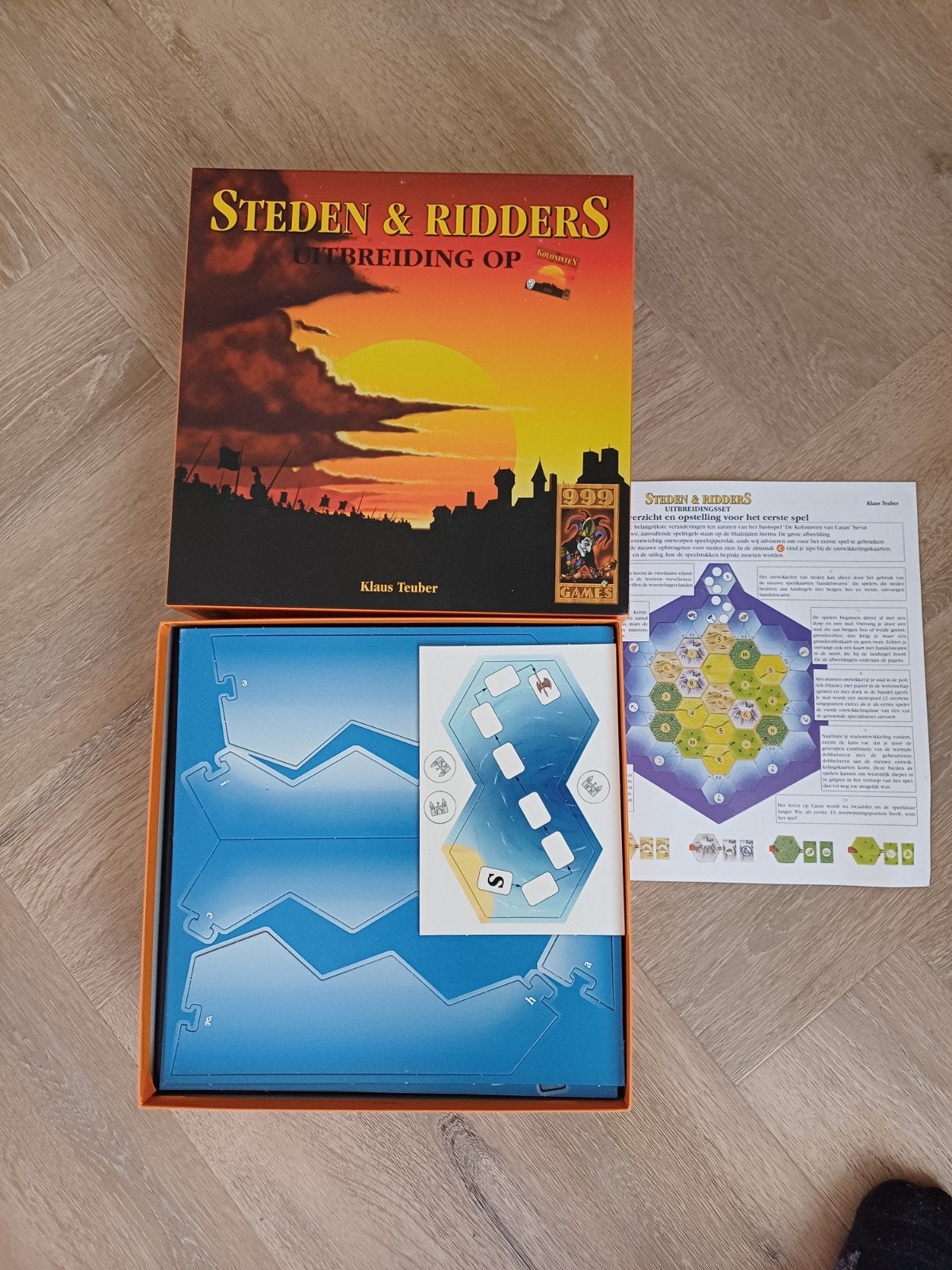 Steden & Ridders Uitbreiding kolonisten van catan hout, Drie of vier spelers, Ophalen of Verzenden, Gebruikt, 999 Games
