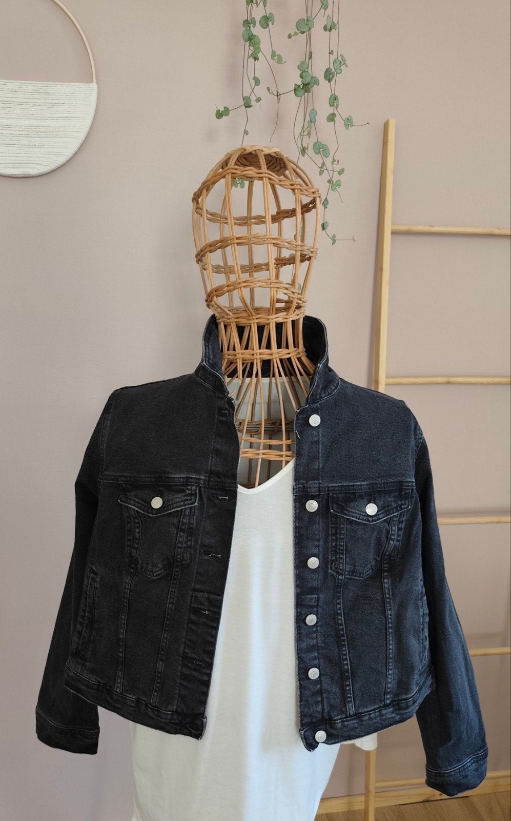 Zwart spijkerjack maat 46, Verzenden, New Look, Zwart, Maat 46/48 (XL) of groter