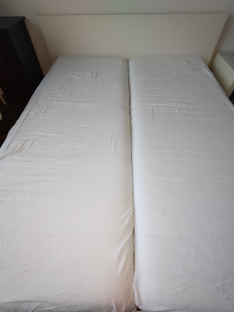 Compleet Ikea Malm tweepersoonsbed, 160x200, Ophalen, Overige materialen, Ikea stijl, Wit