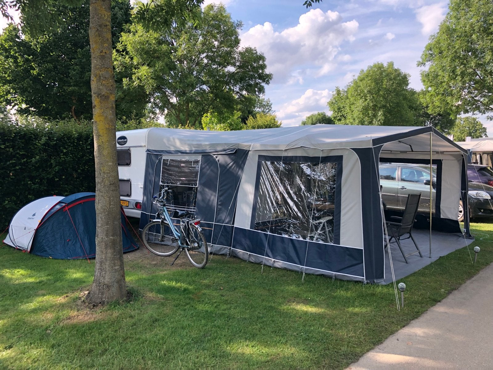 Dorema daytona voortent maat 9 + Palma luifel incl Zijwanden, Ophalen, Gebruikt, Dorema
