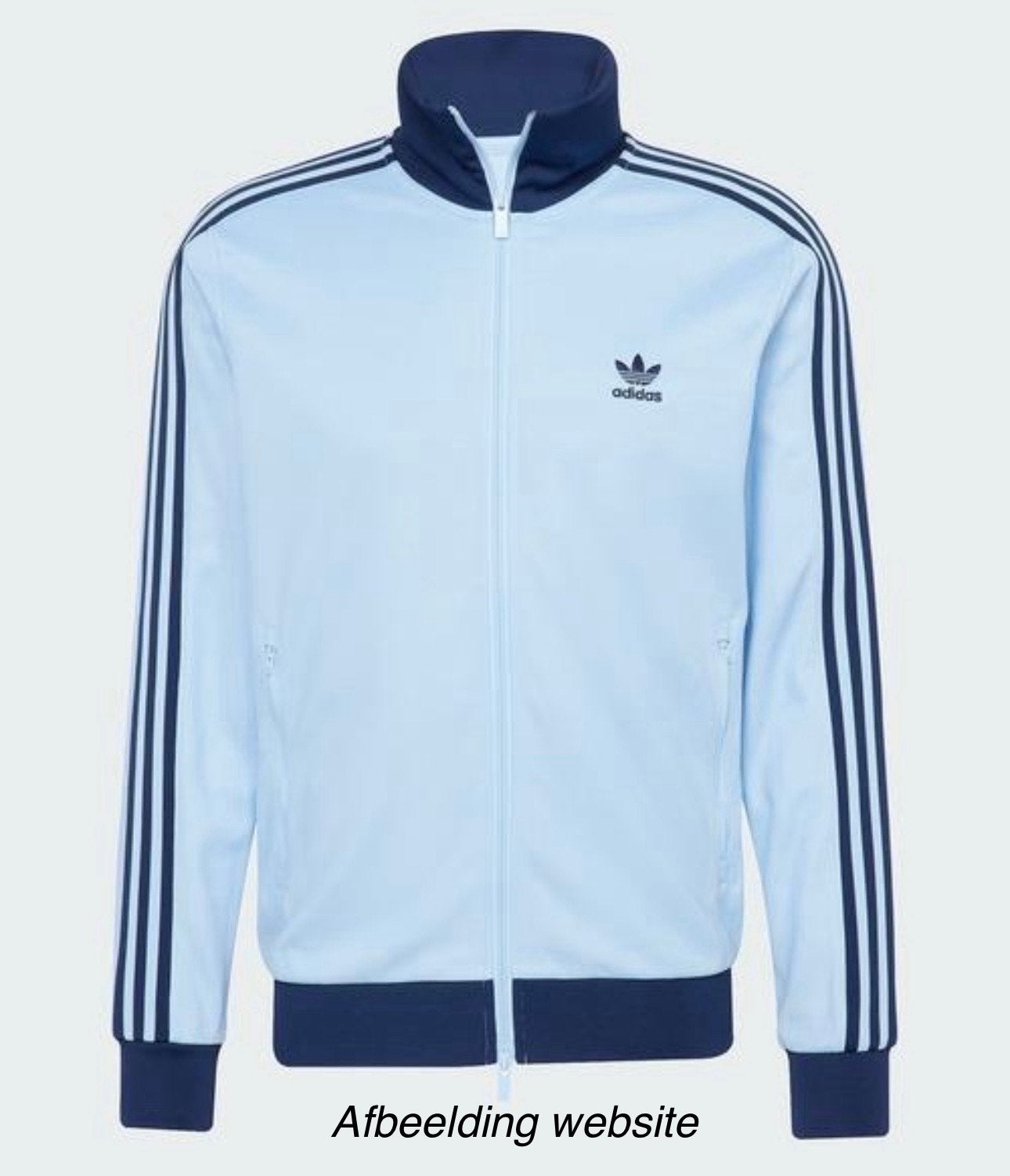 Nieuw! adidas trainingsjack – maat L – lichtblauw/navy, Ophalen of Verzenden, Nieuw, Maat 52/54 (L), Blauw