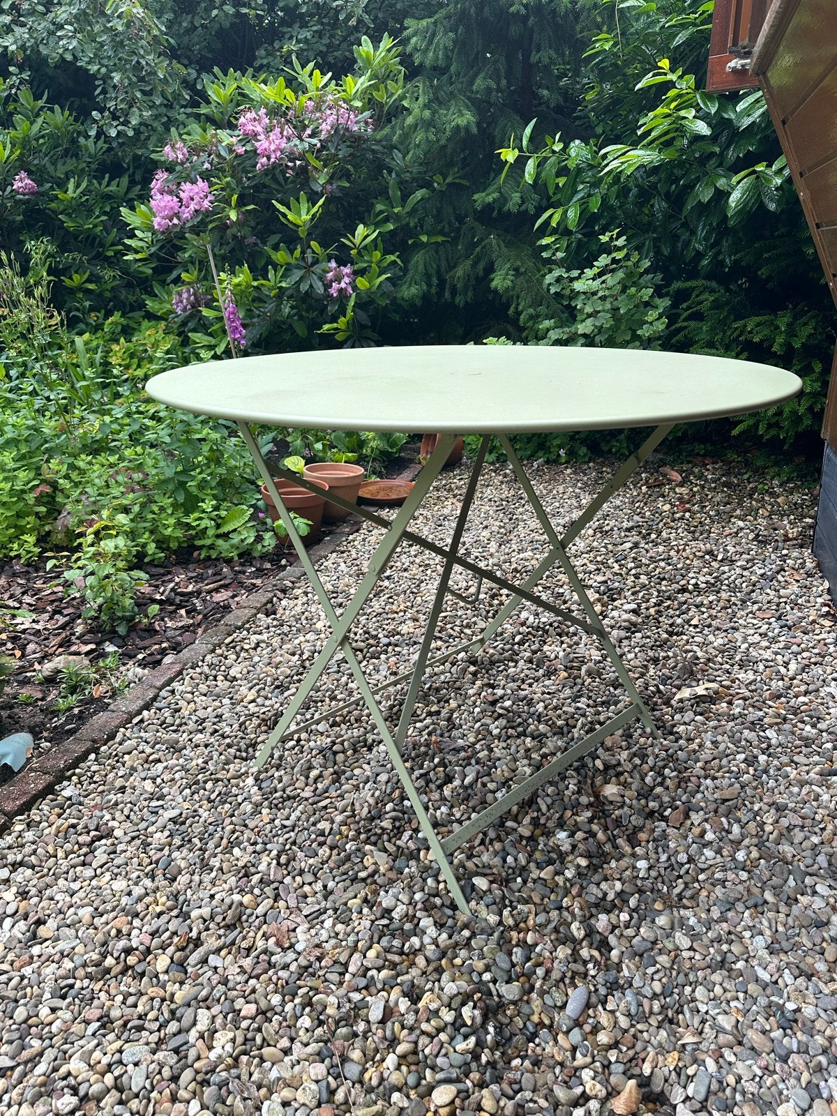 Fermob bistro tuintafel, Ophalen of Verzenden, Zo goed als nieuw, Rond