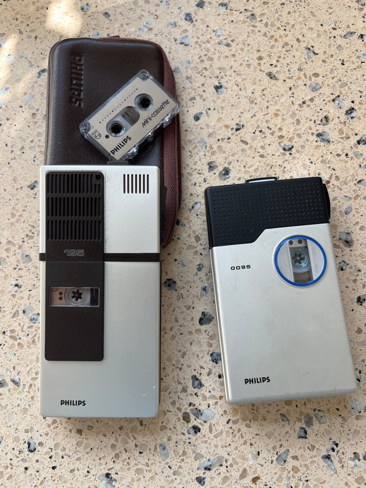 Vintage Philips Mini-cassette Recorders (2 stuks), Ophalen of Verzenden, Overige typen