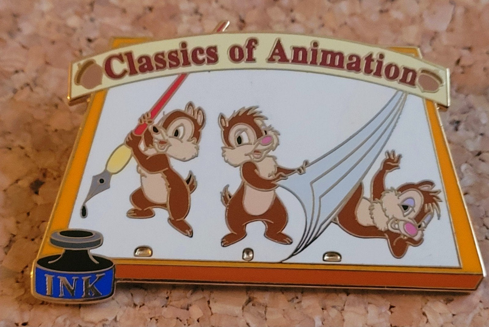 LE 500 Disney Auctions pin Classics of Animation Chip&Dale, Verzenden, Overige figuren, Zo goed als nieuw, Overige typen