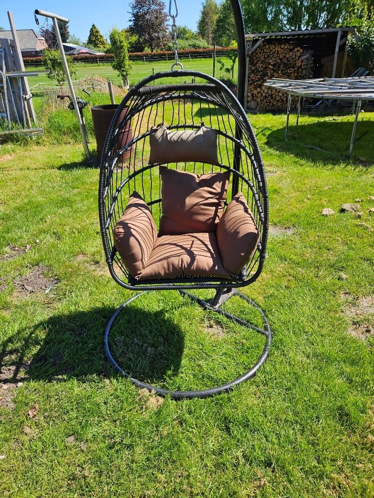 Egg chair  hang stoel, Ophalen, Gebruikt, Zwart, Eén