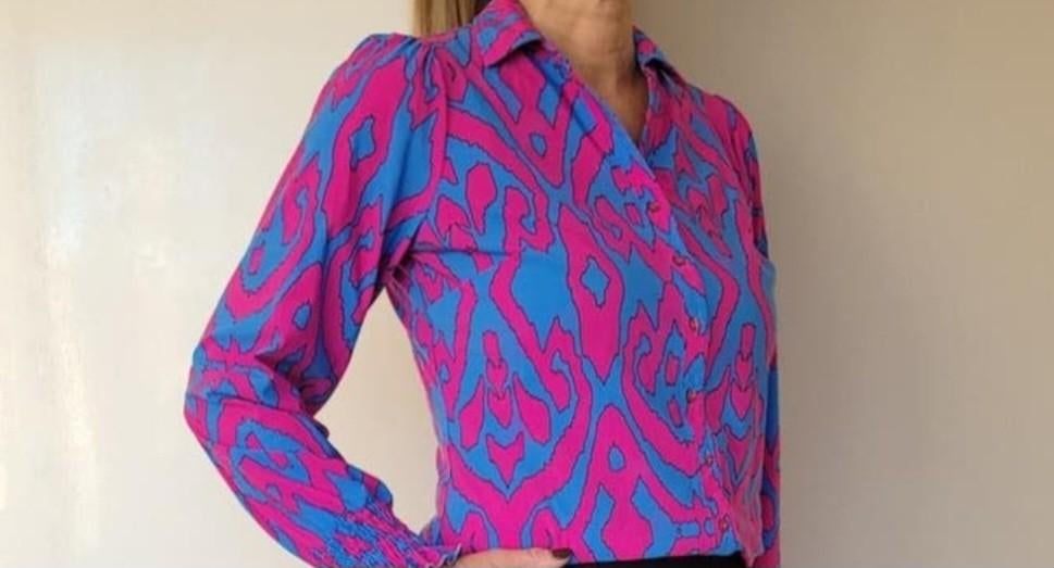 Studio Anneloes blouse M Fuchsia roze Travelstof, Maat 38/40 (M), Studio Anneloes, Ophalen of Verzenden, Zo goed als nieuw