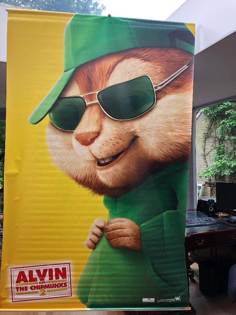 Filmposter (Vinyl)  Alvin & The Chipmunks 2  2009, Ophalen, Rechthoekig Staand, Deurposter of groter, Zo goed als nieuw