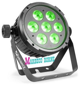 LED Flat Par 7x6W 4-1 RGBW DMX IRC, LED licht effect BT270, Geluidgestuurd, Nieuw, Info@marbeco.nl, BeamZ