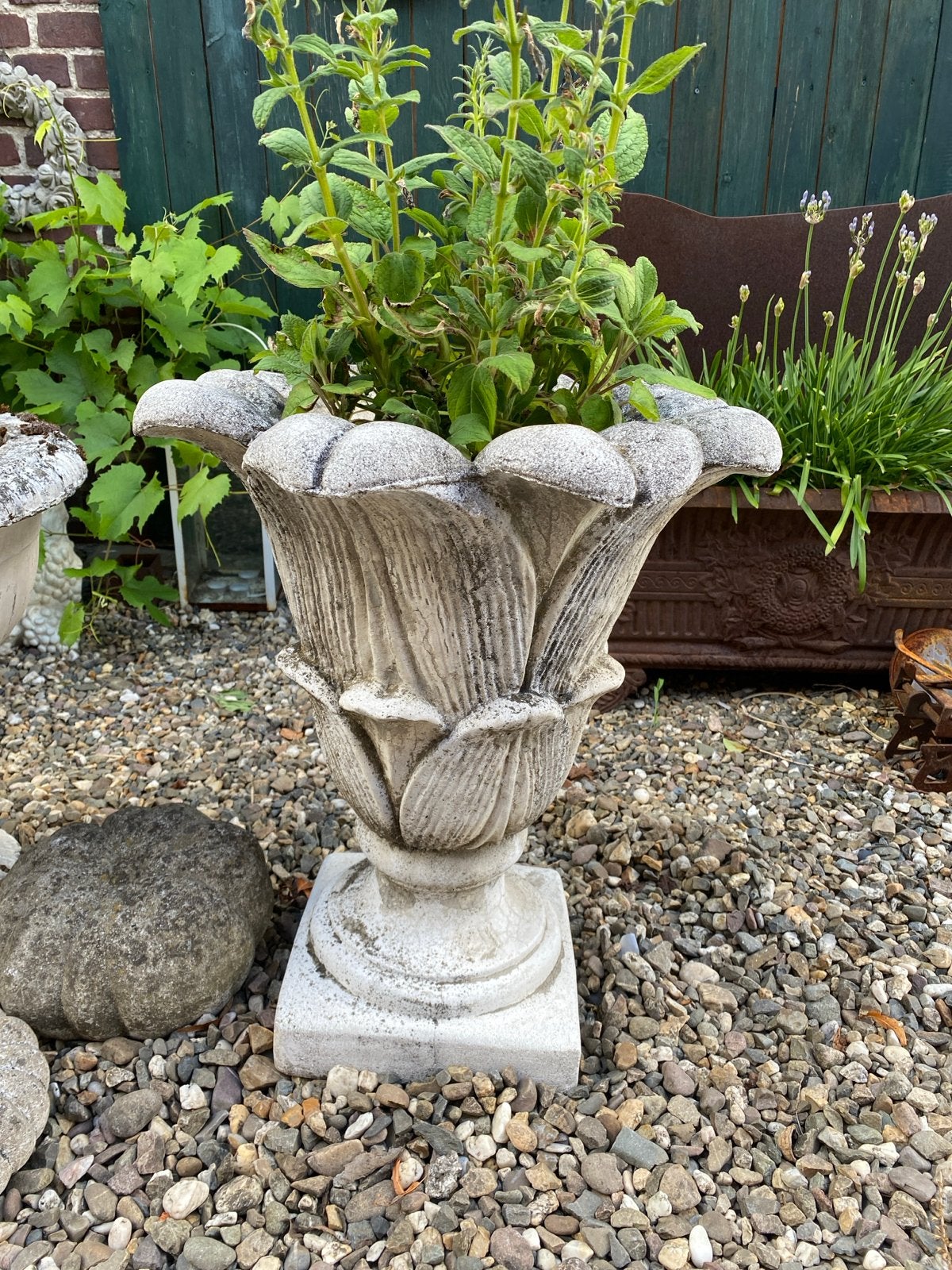 Tulp vaas beton, Ophalen, Gebruikt, Nvt, Nvt