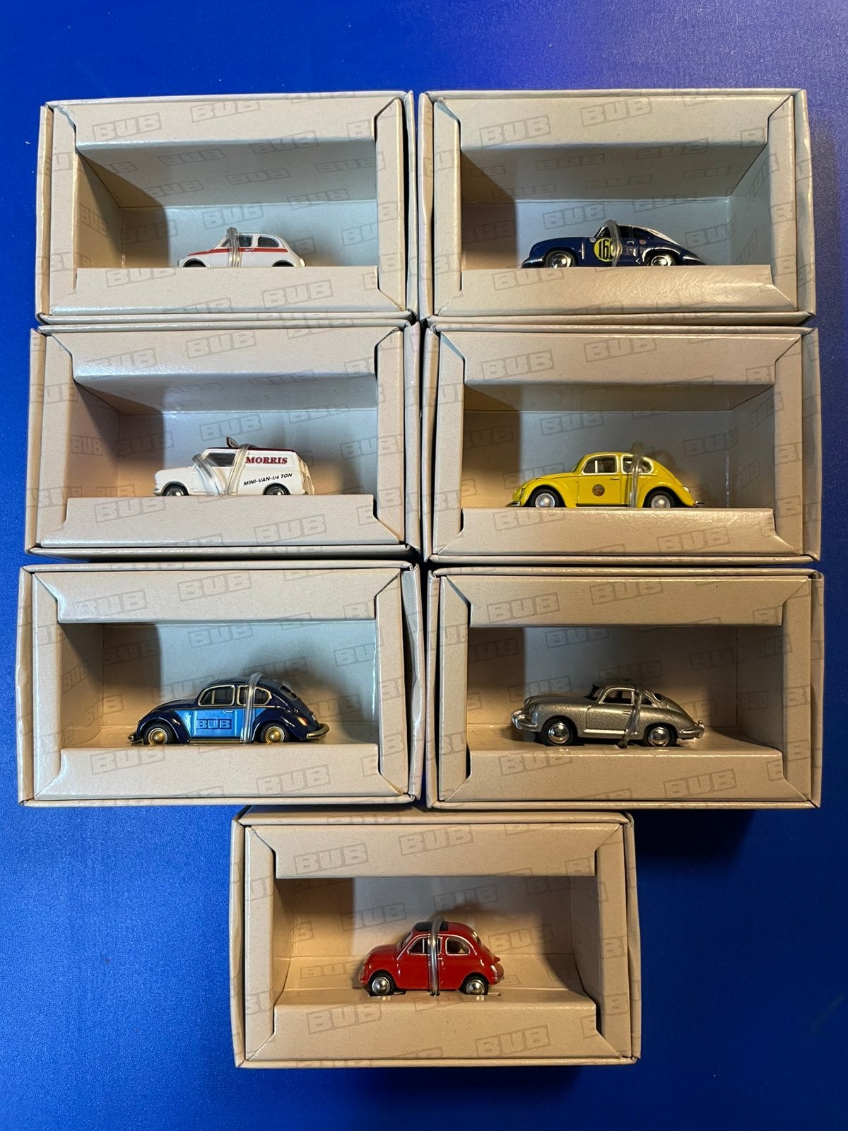 BUB, 2x Fiat 500, 2x Porsche 356, Moris Mini, 2x VW Beetle, Overige merken, Verzenden, Gelijkstroom of Wisselstroom, Overige typen