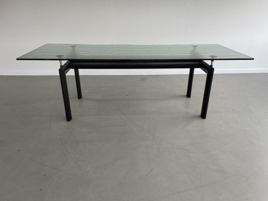Cassina LC6 Tafel Frosted Glas - Zwart, Huis en Inrichting, Tafels | Eettafels, Niet ingevuld, Zo goed als nieuw, Niet ingevuld